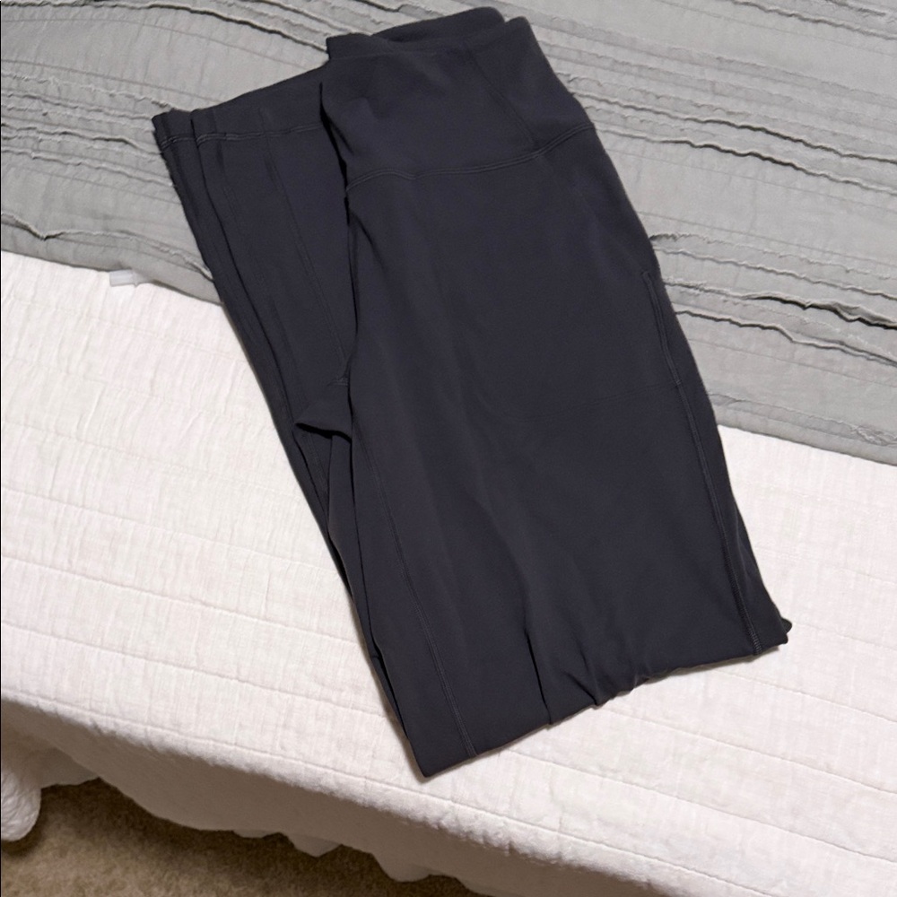 lululemon athletica charcoal High-Rise straight leg pants. No tag. Never worn
